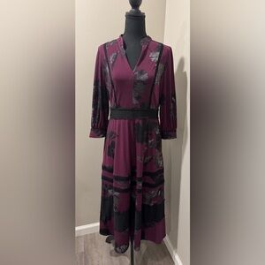 Taylor midi dress size‎ 10 crochet detail feminine silhouette brunch ready chic